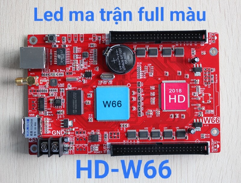 Card điều khiển Led ma trận đa màu HD-W66 