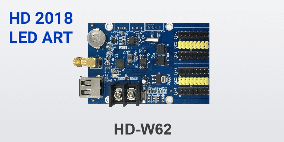 Card HD-W62 được trang bị phần mềm thông minh HD 2018 và LED ART