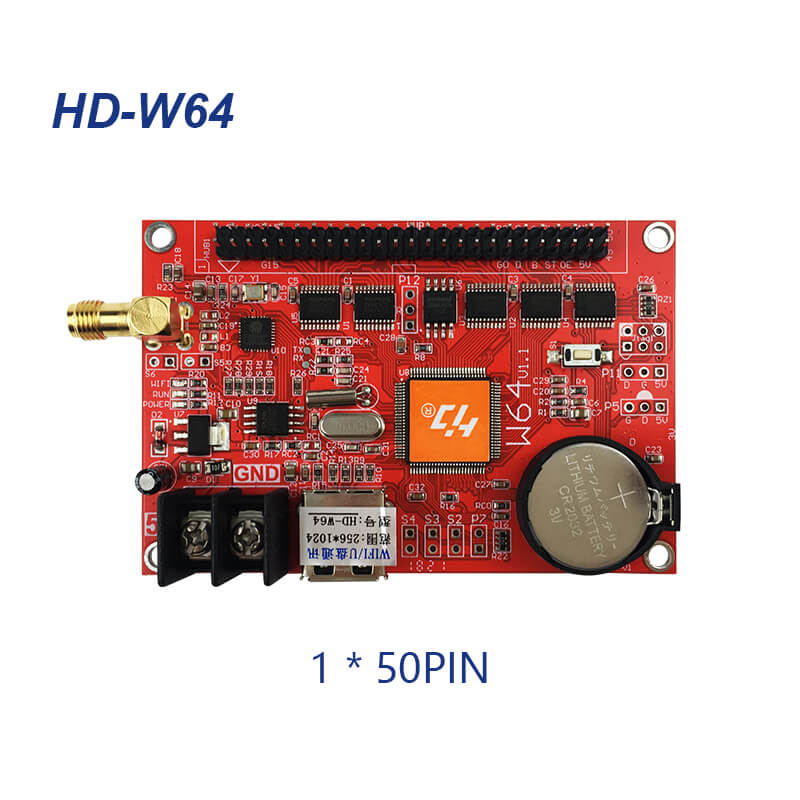 Card điều khiển HD-W64 hỗ trợ đơn sắc và đa sắc